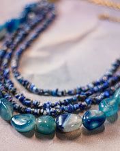 Load image into Gallery viewer, Sapphire waves Neckpiece