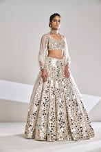 Load image into Gallery viewer, Silver Mirror Lehenga Set