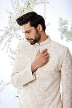 Load image into Gallery viewer, Aqua Peach Short Sherwani Set