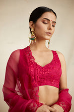 Load image into Gallery viewer, Hot Pink Thread Work Lehenga Set