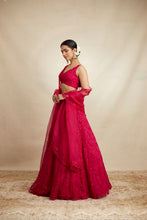 Load image into Gallery viewer, Hot Pink Thread Work Lehenga Set