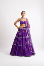 Load image into Gallery viewer, Purple Multi Tier Multi Color Lehenga Set