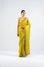 Load image into Gallery viewer, MOSS GREEN MIRROR SAREE