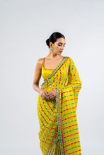 Load image into Gallery viewer, MOSS GREEN MIRROR SAREE