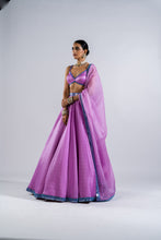 Load image into Gallery viewer, MAUVE SATIN ORGANZA LEHENGA SET