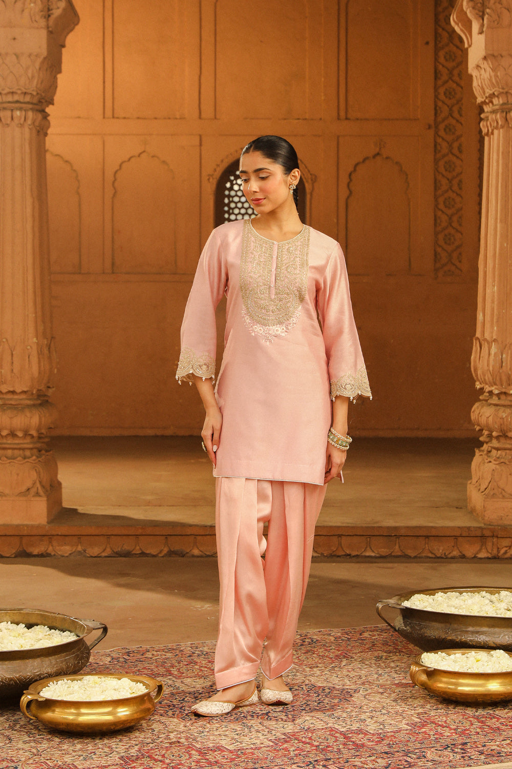 Short kurta with salwar