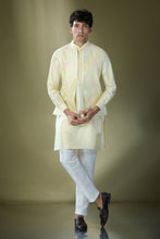 Load image into Gallery viewer, Parrot Green Embroidered Kurta-Jacket Set
