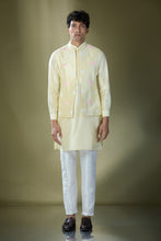 Load image into Gallery viewer, Parrot Green Embroidered Kurta-Jacket Set
