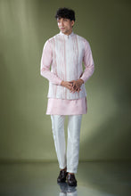 Load image into Gallery viewer, Powder Pink Embroidered Kurta-Jacket Set
