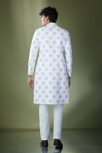 Load image into Gallery viewer, Off White Embroidered Achkan Set
