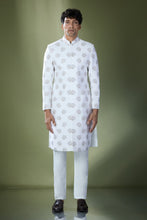Load image into Gallery viewer, Off White Embroidered Achkan Set
