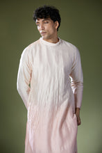 Load image into Gallery viewer, Peach Ombre High-Neck Embroidered Kurta Set
