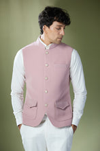 Load image into Gallery viewer, Dusty Pink Stitch Jacket-Shirt-Pant Set
