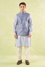 Load image into Gallery viewer, Blue Tweed Textured Jacket
