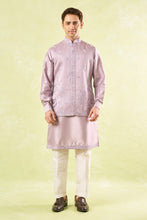 Load image into Gallery viewer, Lavender Embroidered Kurta-Bundi Set
