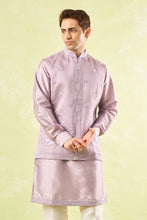 Load image into Gallery viewer, Lavender Embroidered Kurta-Bundi Set
