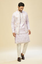 Load image into Gallery viewer, Lilac Embroidered Kurta-Jacket Set
