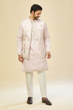 Load image into Gallery viewer, Blush Pink Embroidered Kurta-Jacket Set
