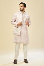 Load image into Gallery viewer, Blush Pink Embroidered Kurta-Jacket Set

