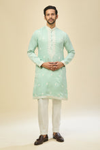 Load image into Gallery viewer, Mint Blue Embroidered Kurta Set
