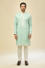 Load image into Gallery viewer, Mint Blue Embroidered Kurta Set
