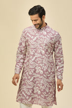 Load image into Gallery viewer, Mauve Pink Embroidered Kurta Set
