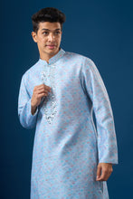 Load image into Gallery viewer, Sky Blue Mirror Embroidered Kurta Set
