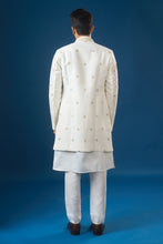 Load image into Gallery viewer, Off White Embroidered Indo-Western Set
