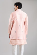Load image into Gallery viewer, Peach Embroidered Kurta-Jacket Set
