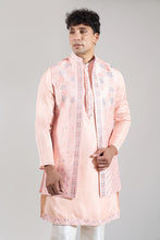 Load image into Gallery viewer, Peach Embroidered Kurta-Jacket Set
