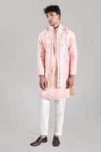Load image into Gallery viewer, Peach Embroidered Kurta-Jacket Set
