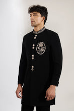 Load image into Gallery viewer, Black Embroidered Achkan
