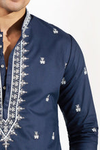 Load image into Gallery viewer, Royal Blue Embroidered Kurta Set
