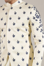 Load image into Gallery viewer, Cream Embroidered Indo-Western Set
