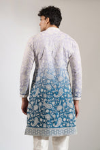 Load image into Gallery viewer, Blue Ombre Embroidered Kurta Set
