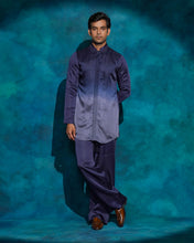 Load image into Gallery viewer, Oceanic Purple hand embroidered short jacket set
