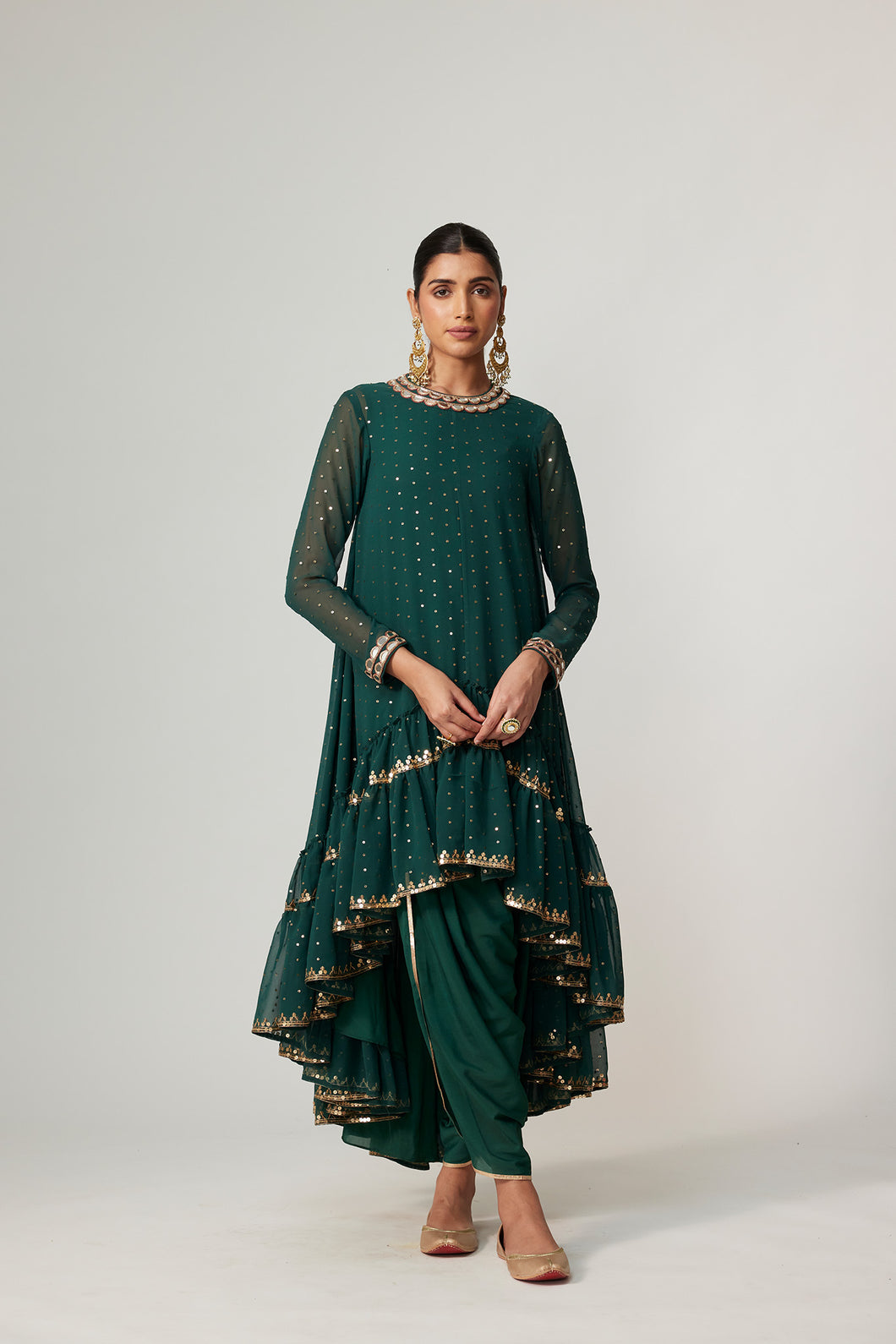 JADE GREEN DHOTI KURTA SET