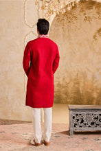 Load image into Gallery viewer, EMBROIDRED RED KURTA PANT

