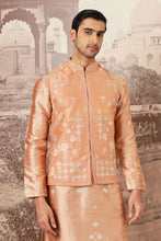 Load image into Gallery viewer, Tuscan Gold Embroidered Tussar Silk Bundi Set
