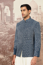 Load image into Gallery viewer, Indigo Kantha Embroidered Bandhgala Set
