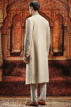 Load image into Gallery viewer, Beige chanderi silk Sherwani Sequin Embroidery
