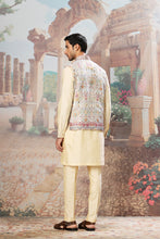 Load image into Gallery viewer, Mughal Minaret Digital Print Mirror Embroidered Kurta Bundi Set
