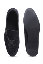 Load image into Gallery viewer, Midnight Luxe Velvet Slip-Ons
