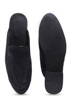 Load image into Gallery viewer, Noir Elegance Symmetry Mules
