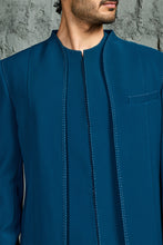 Load image into Gallery viewer, Teal Vogue Indowestern Set
