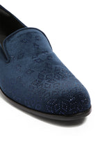 Load image into Gallery viewer, Azure Dreams Velvet Embroidered Shoes
