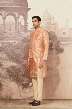 Load image into Gallery viewer, Tuscan Gold Embroidered Tussar Silk Bundi Set
