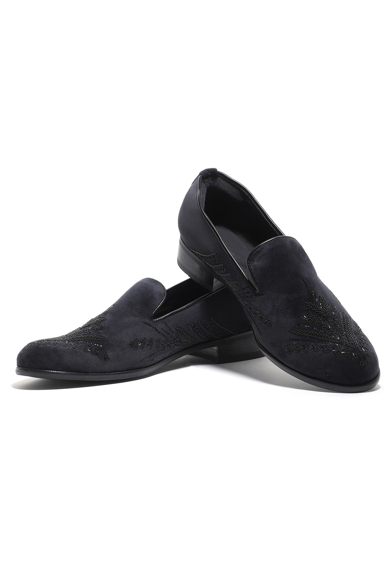 Onyx Elegance Velvet Slip-Ons