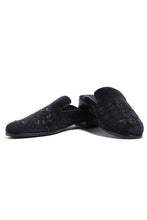 Load image into Gallery viewer, Midnight Geometry Velvet Mules
