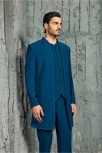 Load image into Gallery viewer, Teal Vogue Indowestern Set
